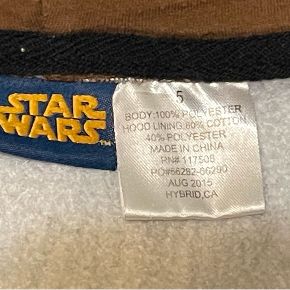 Star Wars Chewbacca Hoodie - Size 5 - Picture 5 of 8